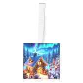 ホリデークリスマスサンタラブ キューブオーナメント (正面)