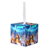 ホリデークリスマスサンタラブ キューブオーナメント (裏面アングル)