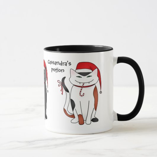 ホリデークリスマスサンタ猫ちゃん マグカップ (右)