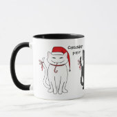 ホリデークリスマスサンタ猫ちゃん マグカップ (左)