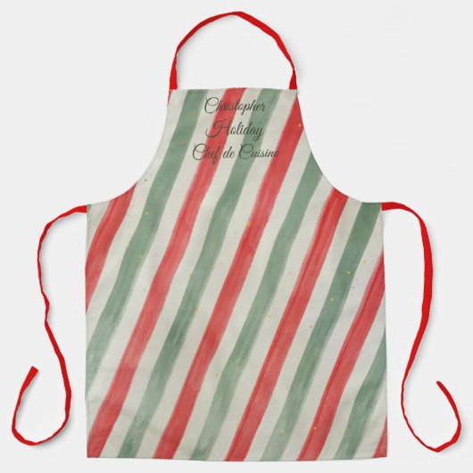 ホリデークリスマスシェフ料理ベーキング エプロン (正面)