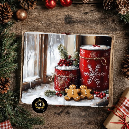 ホリデークリスマスシーンジンジャーブレッドデコップページ 薄葉紙