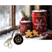 ホリデークリスマスシーンジンジャーブレッドデコップページ 薄葉紙