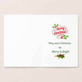 ホリデークリスマスシーン 箔カード
