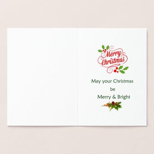 ホリデークリスマスシーン 箔カード (内部)