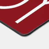 ホリデークリスマスジョイレッドバックグラウンド デスクマット (コーナー)