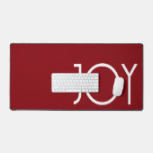 ホリデークリスマスジョイレッドバックグラウンド デスクマット (キーボード&マウス)