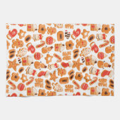 ホリデークリスマスジンジャーブレッドCookie キッチンタオル (横)