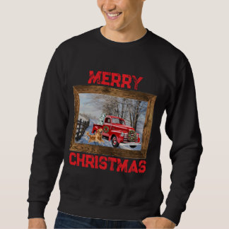 ホリデークリスマスセーター カントリー牧場の風景 スウェットシャツ