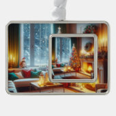 ホリデークリスマスチャーム シルバープレートフレームオーナメント (正面)