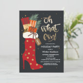 ホリデークリスマスチレットブーツ 招待状 (スタンド正面)