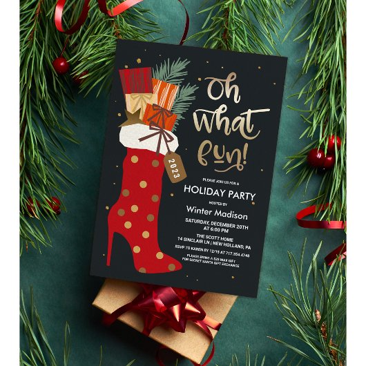 ホリデークリスマスチレットブーツ 招待状