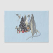 ホリデークリスマスツリーアイスドラゴンとベビー 薄葉紙 (正面)