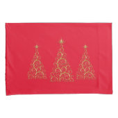 ホリデークリスマスツリーズピローケースセット 枕カバー (正面右)