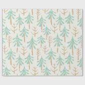 ホリデークリスマスツリーズラッピング紙 ラッピングペーパー (フラット)