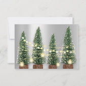 ホリデークリスマスツリーパーティーシルバーディナー 招待状 (裏面)