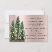 ホリデークリスマスツリーパーティーバラディナー 招待状 (正面)