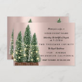 ホリデークリスマスツリーパーティーバラディナー 招待状 (正面/裏面)