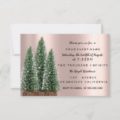 ホリデークリスマスツリーパーティーバラディナー 招待状 (正面)