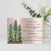 ホリデークリスマスツリーパーティーバラディナー 招待状 (スタンド正面)