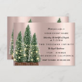 ホリデークリスマスツリーパーティーバラディナー 招待状 (正面/裏面)