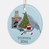 ホリデークリスマスツリーファンタジードラゴン セラミックオーナメント (左)