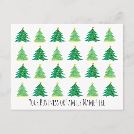 ホリデークリスマスツリーブランドビジネスプロモーション ポストカード (正面)