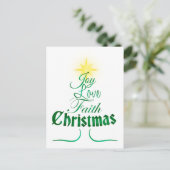 ホリデークリスマスツリーワードアート シーズンポストカード (スタンド正面)