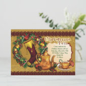 ホリデークリスマスティーパーティの招待状 招待状 (スタンド正面)