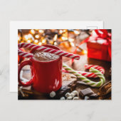 ホリデークリスマスデコールクリスマスホームデコールアート ポストカード (正面/裏面)