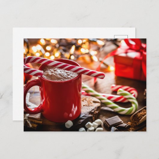 ホリデークリスマスデコールクリスマスホームデコールアート ポストカード (正面/裏面)