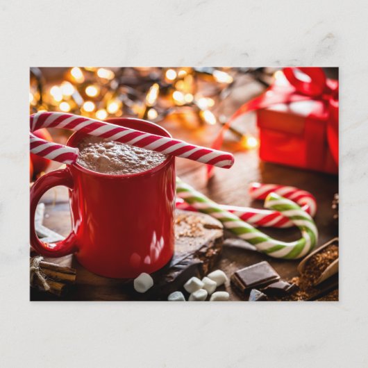 ホリデークリスマスデコールクリスマスホームデコールアート ポストカード (正面)