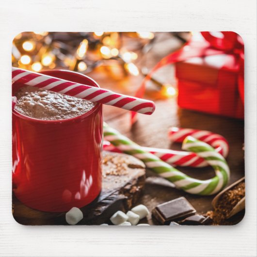 ホリデークリスマスデコールクリスマスホームデコールアート マウスパッド (正面)