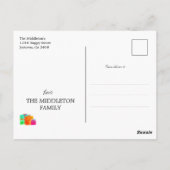 ホリデークリスマスドイツ羊飼いドッグブリーメリーズ ポストカード (裏面)