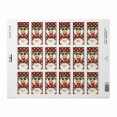 ホリデークリスマスナゲットキャンディバーラッパのラベル ラベル (フルシート)