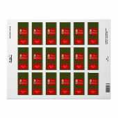 ホリデークリスマスナゲットキャンディバーラッパのラベル ラベル (フルシート)