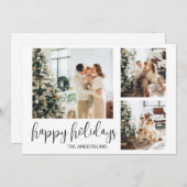 ホリデークリスマスニューイヤーファミリーカード シーズンカード (正面/裏面)