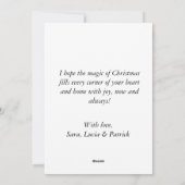 ホリデークリスマスニューイヤーファミリーカード シーズンカード (裏面)