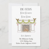 ホリデークリスマスニューホーム新しい住所を移動 案内状 (正面)