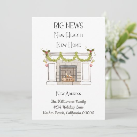 ホリデークリスマスニューホーム新しい住所を移動 案内状 (スタンド正面)