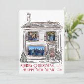 ホリデークリスマスハウスフラットカード シーズンカード (スタンド正面)