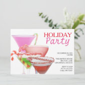 ホリデークリスマスパーティの招待状カクテルパーティー 招待状 (スタンド正面)