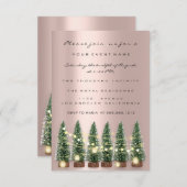 ホリデークリスマスパーティの招待状バラツリーウィンテ 招待状 (正面/裏面)