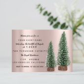 ホリデークリスマスパーティの招待状バラディナーパー 招待状 (スタンド正面)