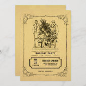 ホリデークリスマスパーティの招待状 招待状 (正面/裏面)