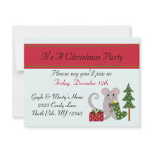 ホリデークリスマスパーティの招待状