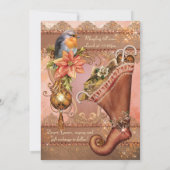 ホリデークリスマスパーティの招待状 招待状 (裏面)