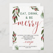 ホリデークリスマスパーティーカード シーズンカード (正面/裏面)