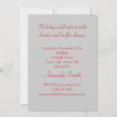 ホリデークリスマスパーティーガール招待状 招待状 (裏面)