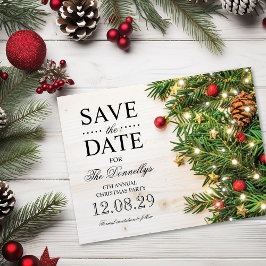 ホリデークリスマスパーティー保存日 案内ポストカード